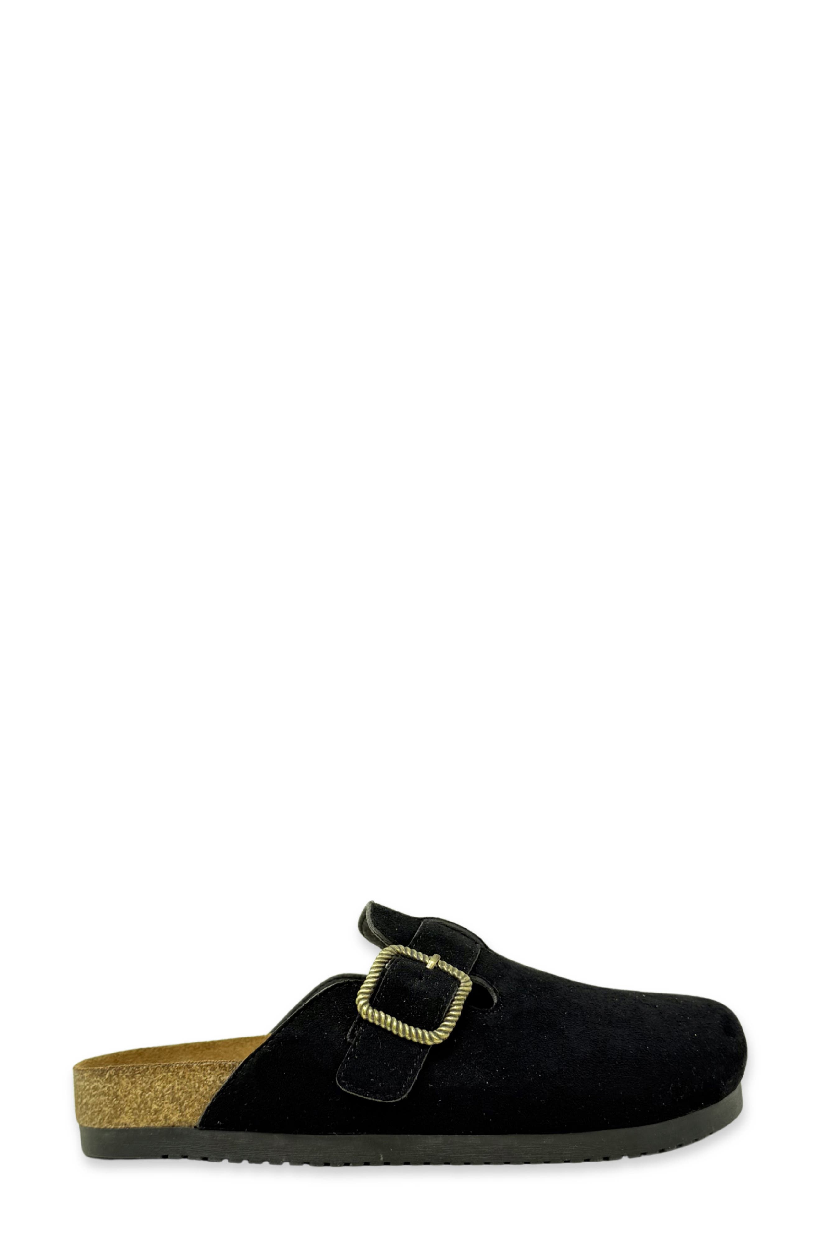 Trudy Faux Leather Clog, Alternate, color, BLACK