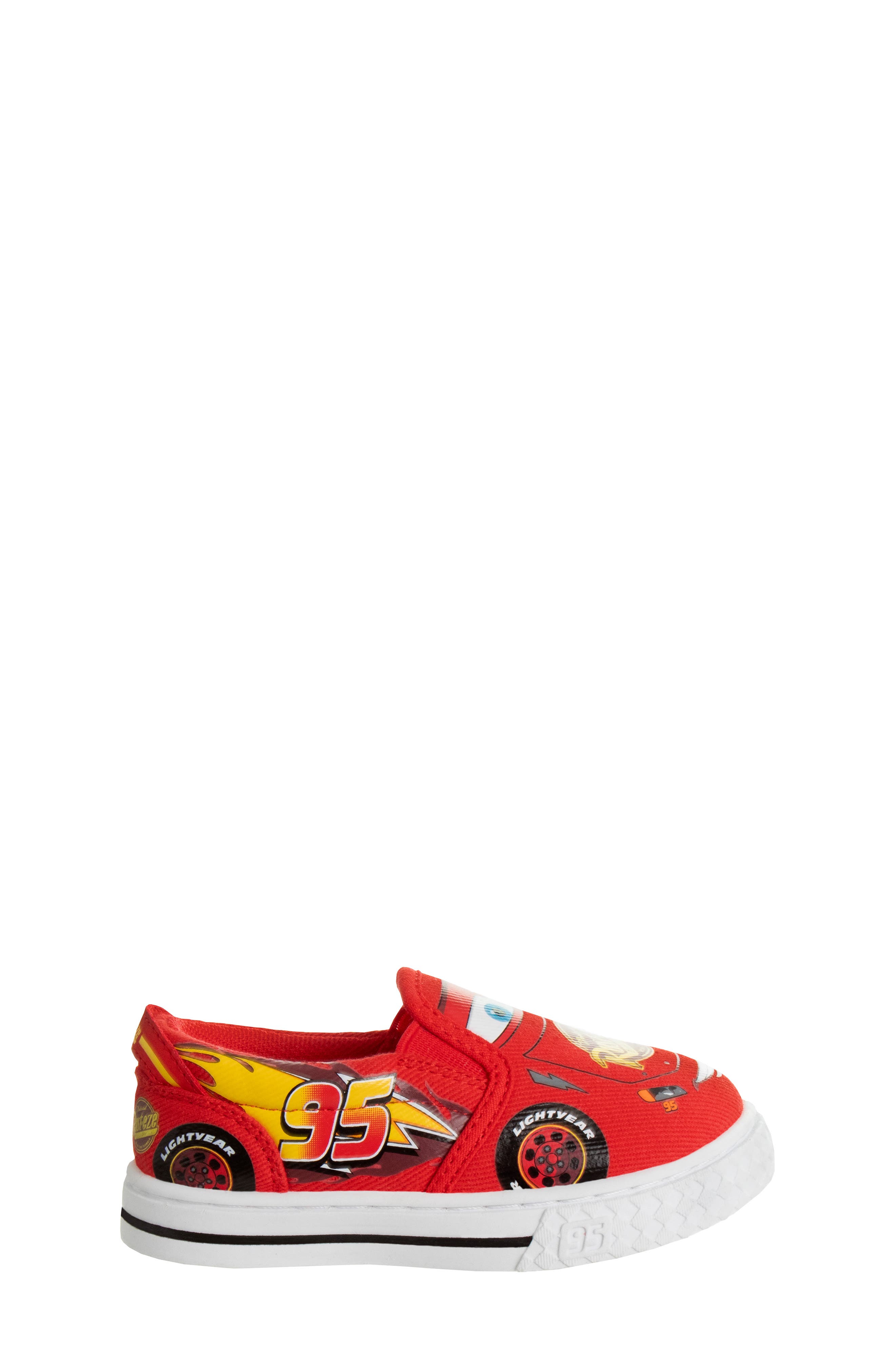 JOSMO Kids' Disney Pixar Cars Slip-On Sneaker, Alternate, color, Red