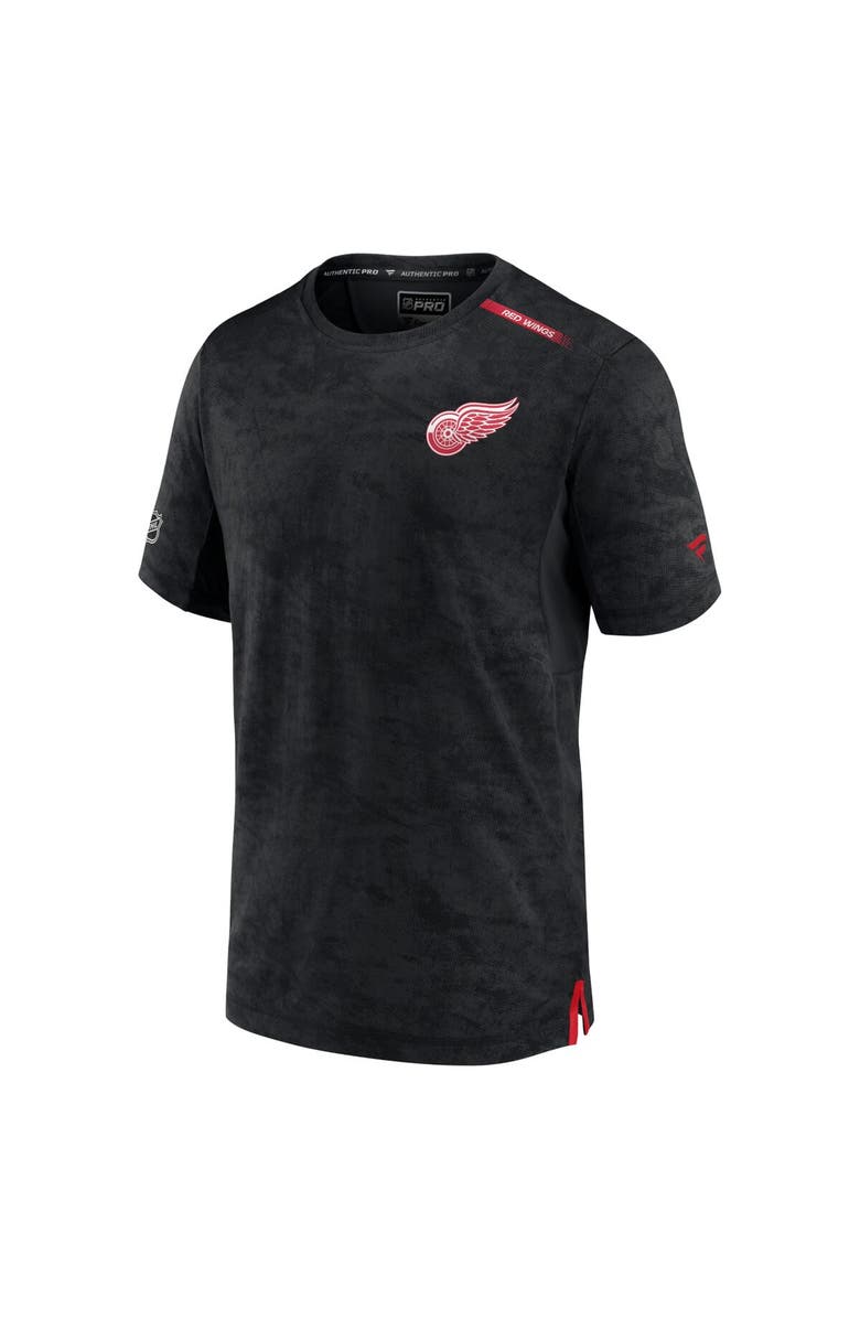 FANATICS Men's Fanatics Branded Black Detroit Red Wings Authentic Pro Rink Premium Camo T-Shirt, Alternate, color, Black