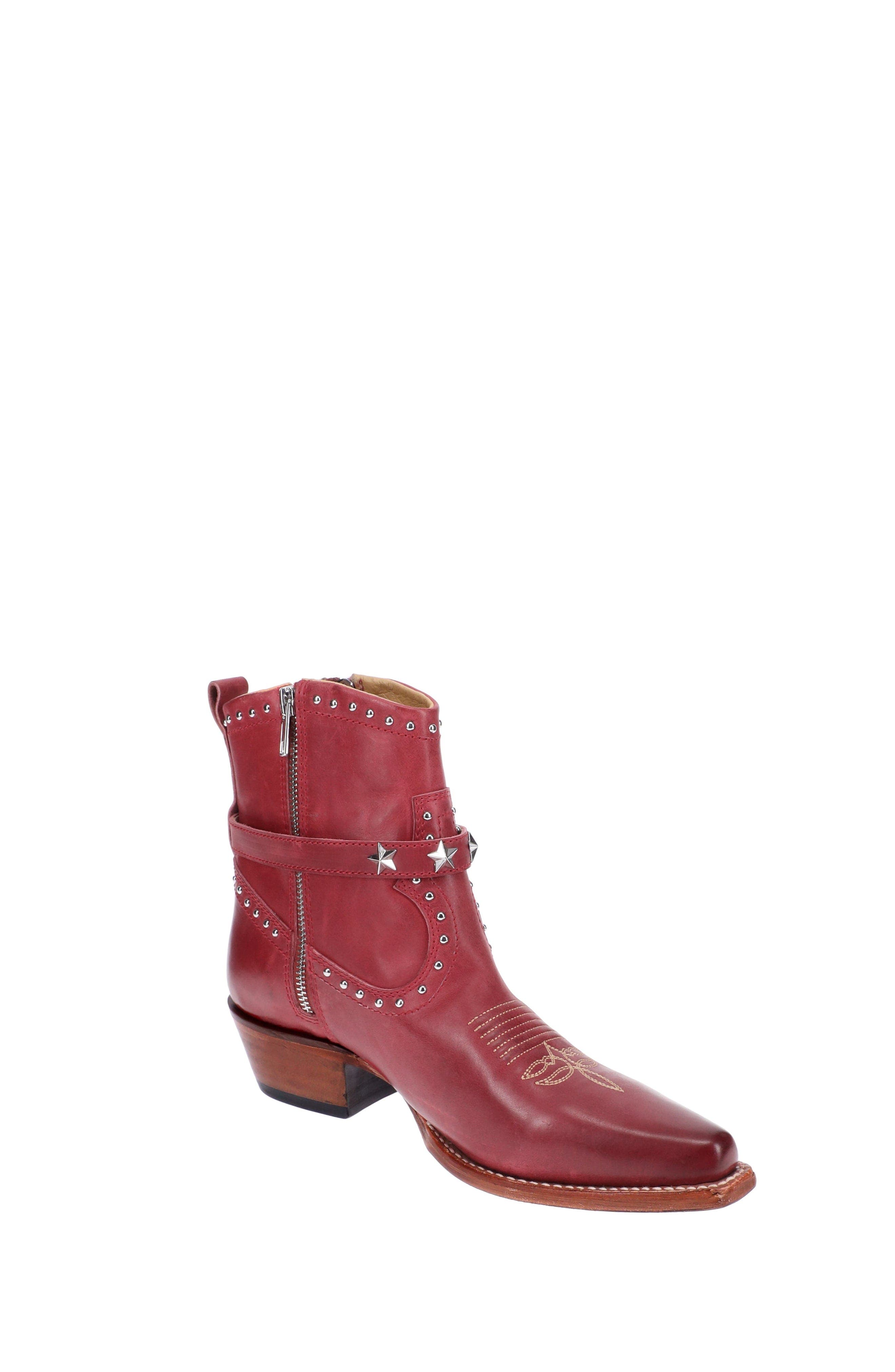 Malibu Beach Women's Premium Western Leather Boots Sandy, Alternate, color, Red