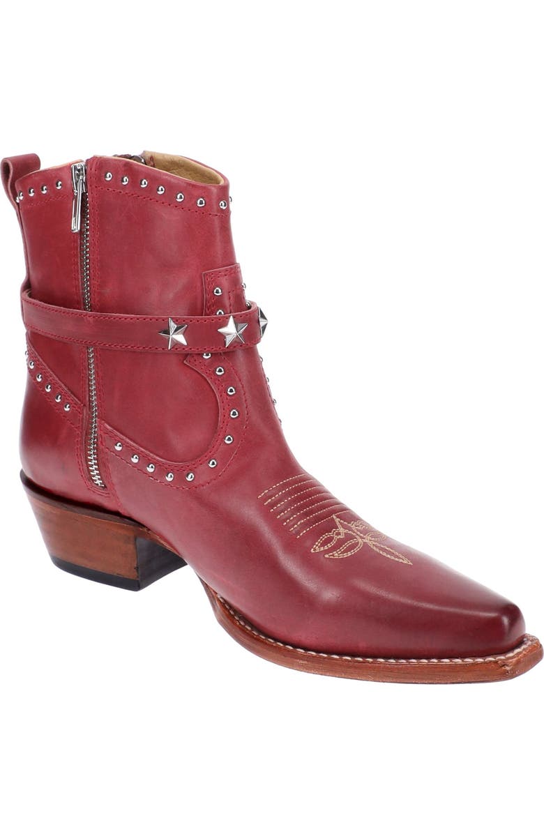 Malibu Beach Women's Premium Western Leather Boots Sandy, Alternate, color, Red