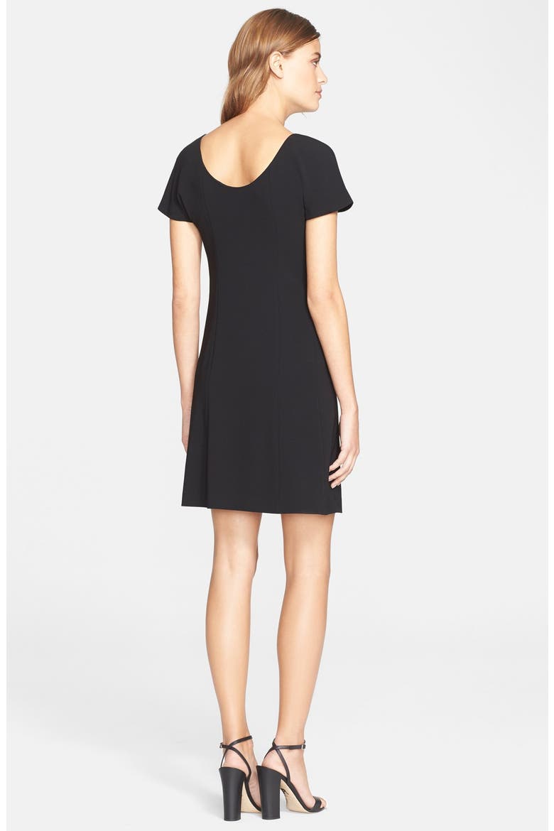 'Jamelya' Crepe Shift Dress, Alternate, color, BLACK