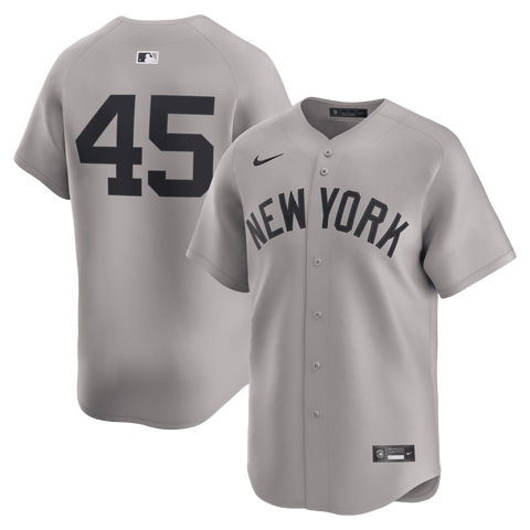Men's Nike Gerrit Cole Gray New York Yankees Road Limited Player Jersey
