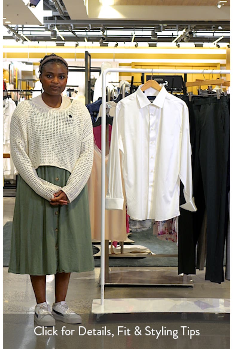 Trim Fit French Cuff Cotton Broadcloth Dress Shirt video