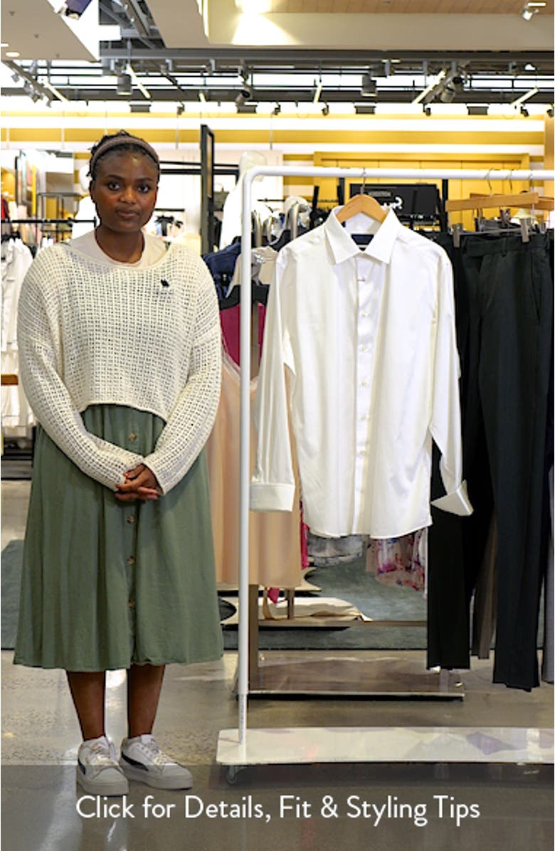 Trim Fit French Cuff Cotton Broadcloth Dress Shirt, sales video thumbnail