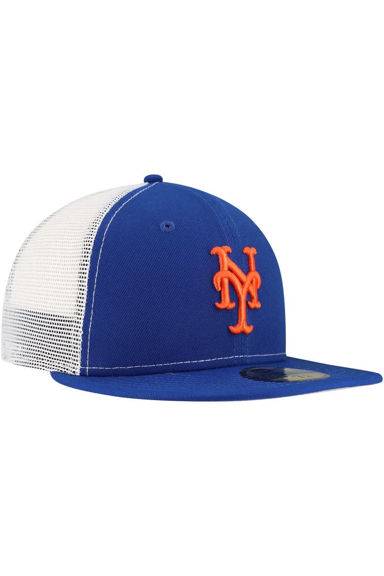 Men's New Era Royal New York Mets Team Color 59FIFTY Trucker Fitted Hat, Alternate, color, Royal