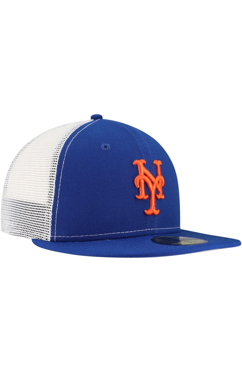 New Era Men's New Era Royal New York Mets Team Color 59FIFTY Trucker Fitted Hat, Alternate, color, Royal