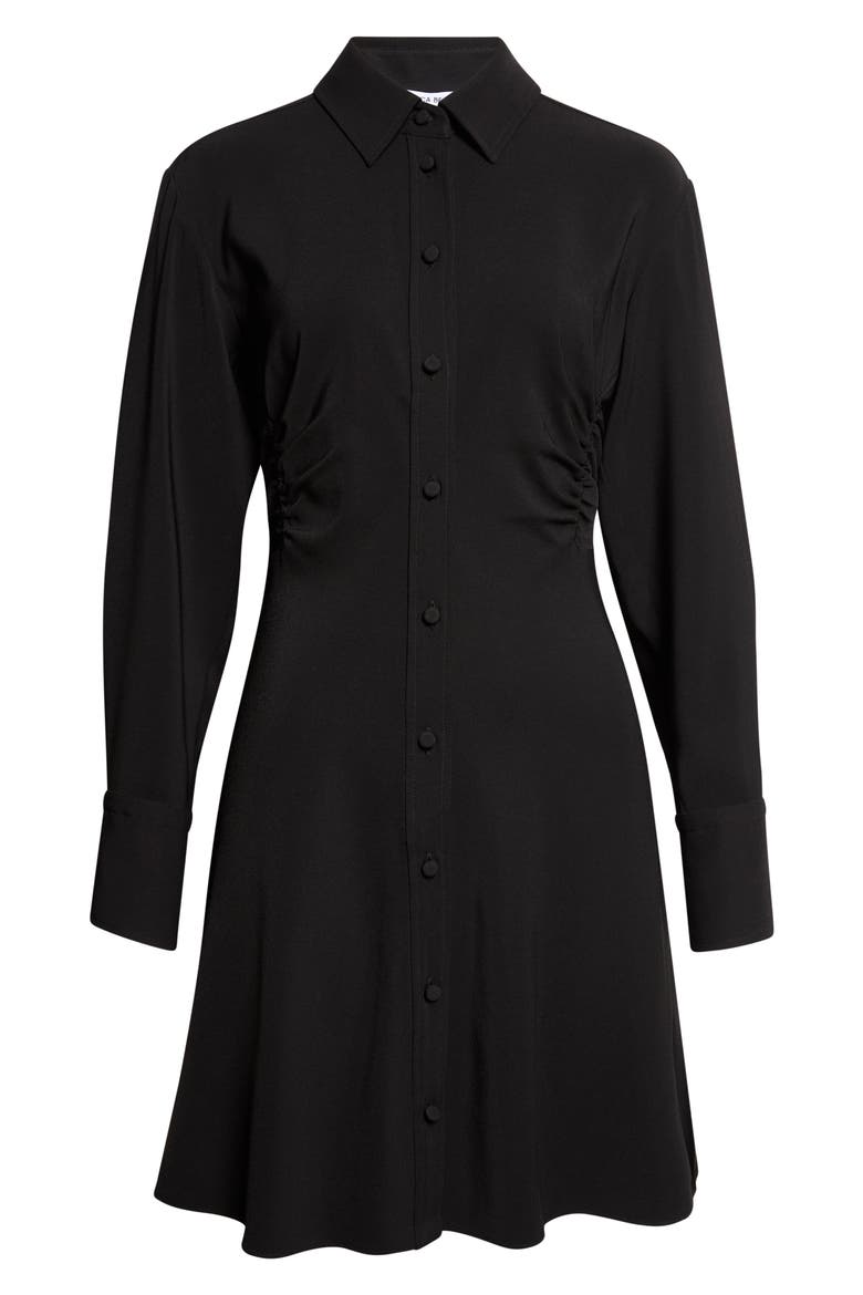 Shiloh Ruched Shirtdress, Alternate, color, BLACK