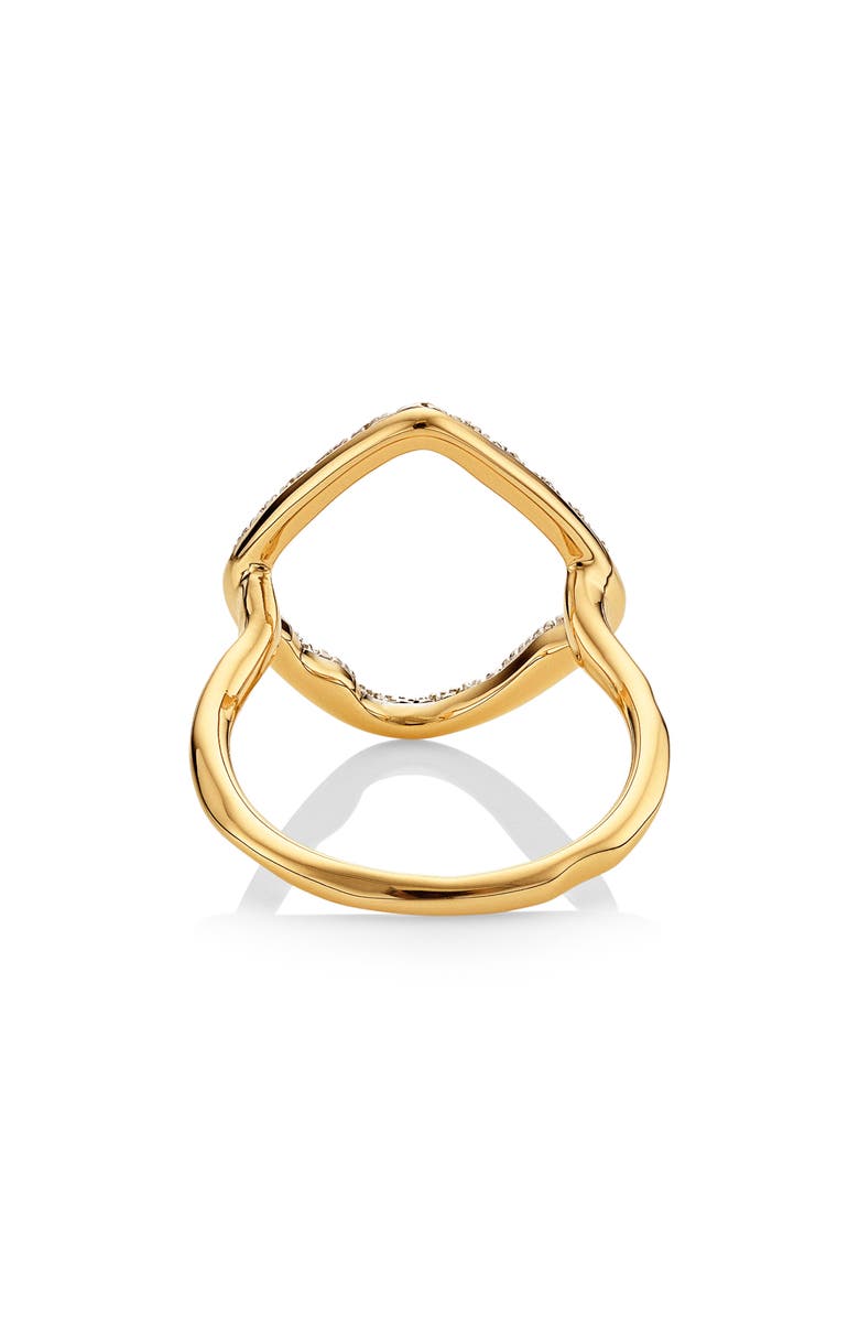 Monica Vinader Riva Hoop Diamond Ring, Alternate, color, Yellow Gold
