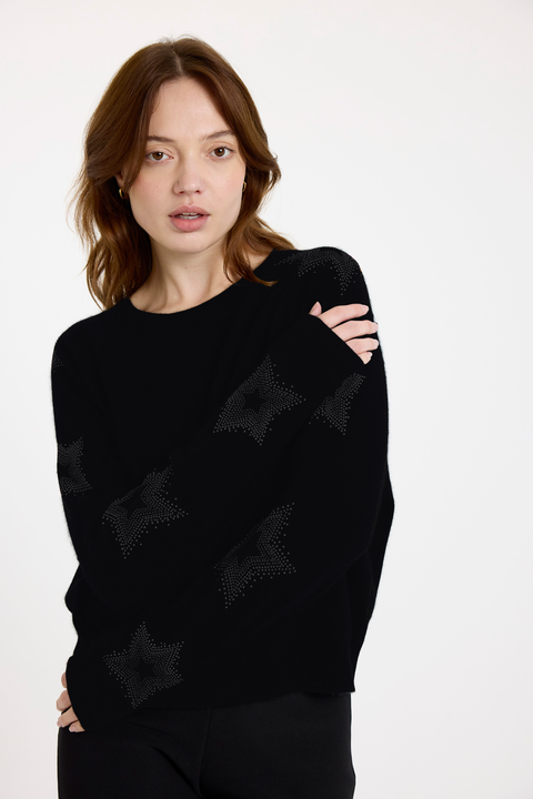 Stardust Sleeve 100% Cashmere Sweater