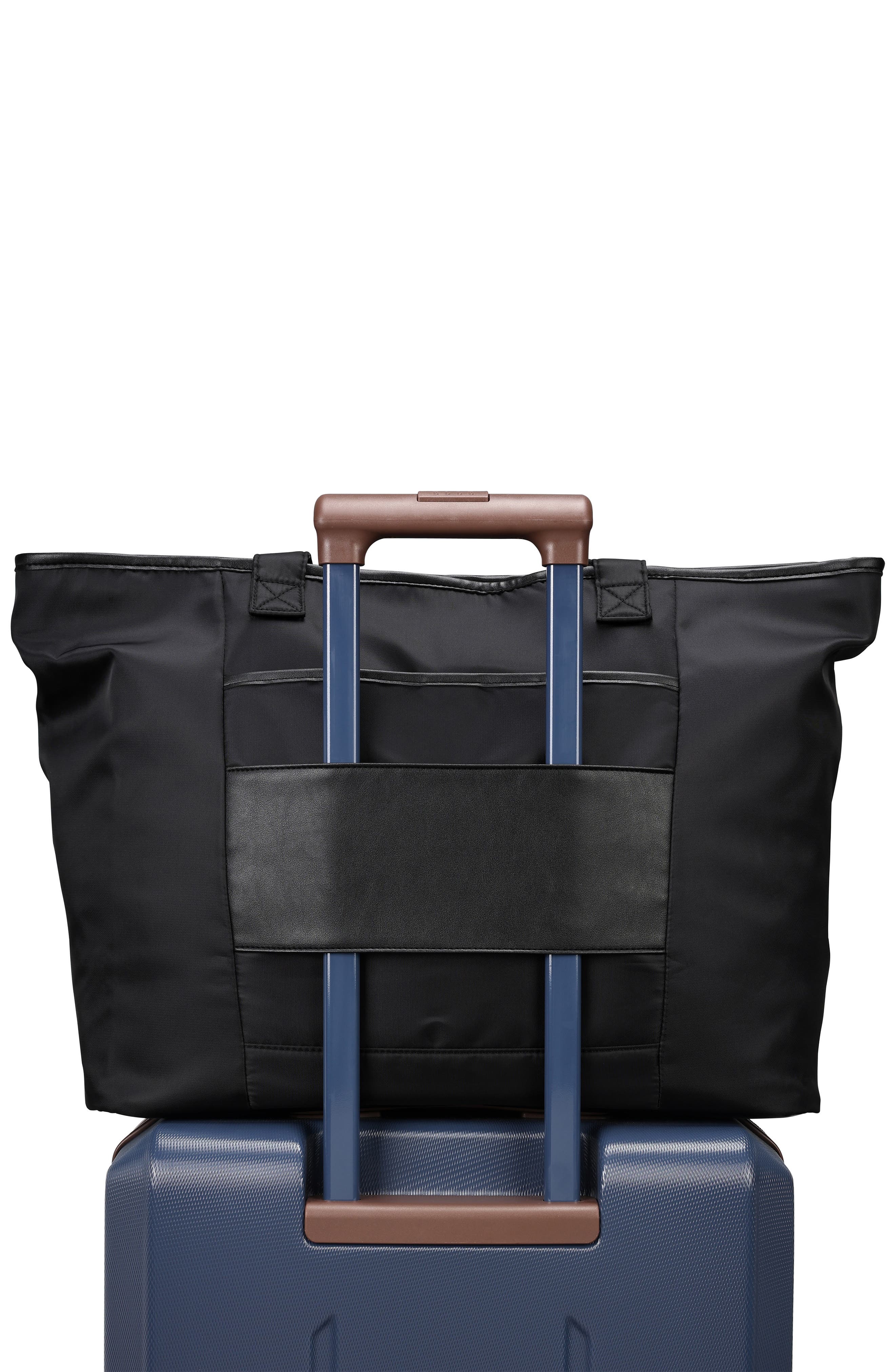 ELLE Rendezvous 38L Twill Weekender Duffel Bag, Alternate, color, Black