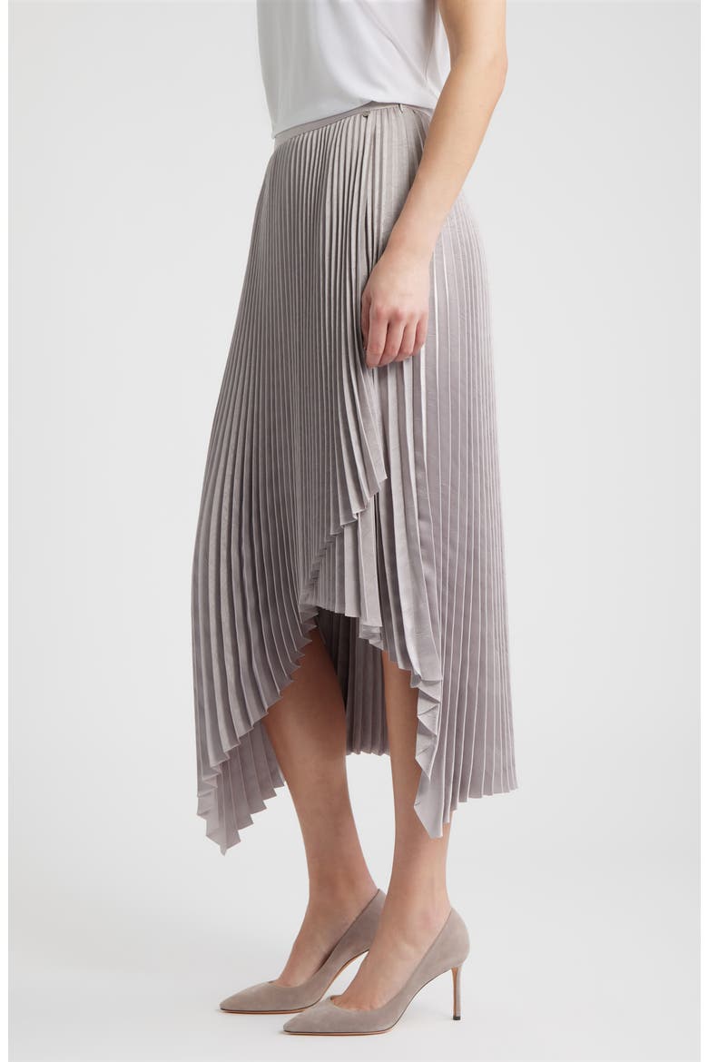 Vlantel Pleated Asymmetric Midi Skirt, Alternate, color, OPEN PRPLE