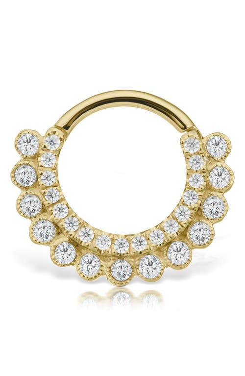 MARIA TASH MARIA TASH DIAMOND ASPARA SINGLE CLICKER HOOP EARRING