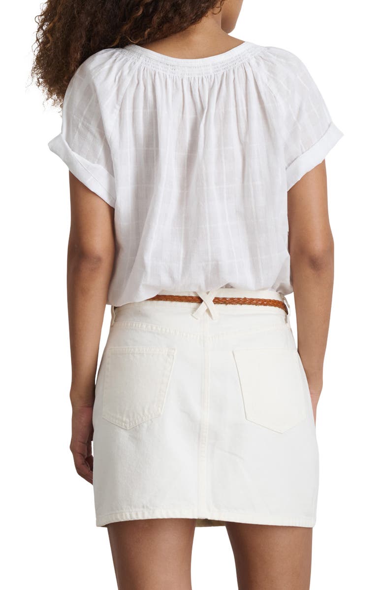 Alex Mill Andie Cotton Miniskirt, Alternate, color, White