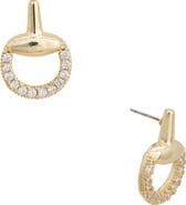 Juvell Cubic Zirconia Doorknocker Stud Earrings