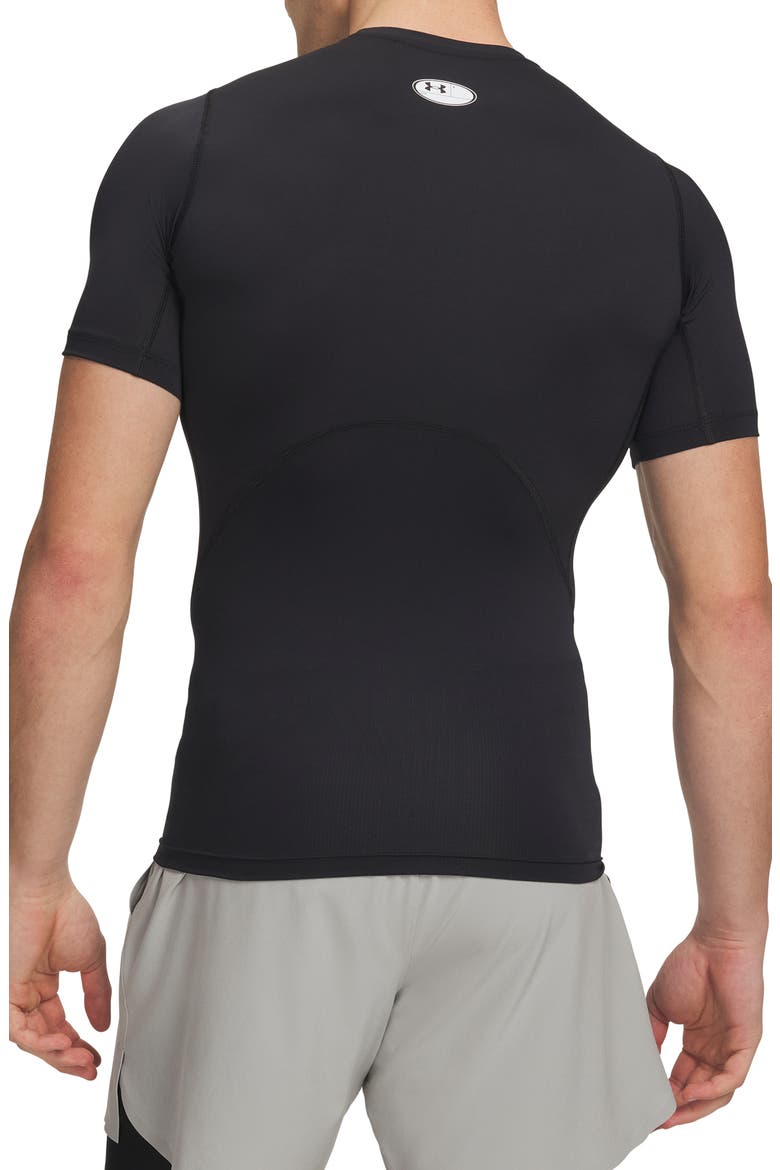 HeatGear® Armour Compression Performance T-Shirt, Alternate, color, BLACK