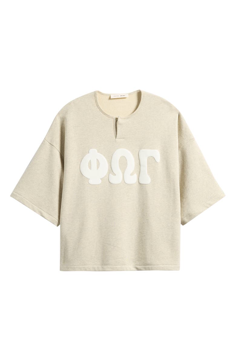 Fear of God Essentials Appliqué Henley Sweatshirt, Alternate, color,