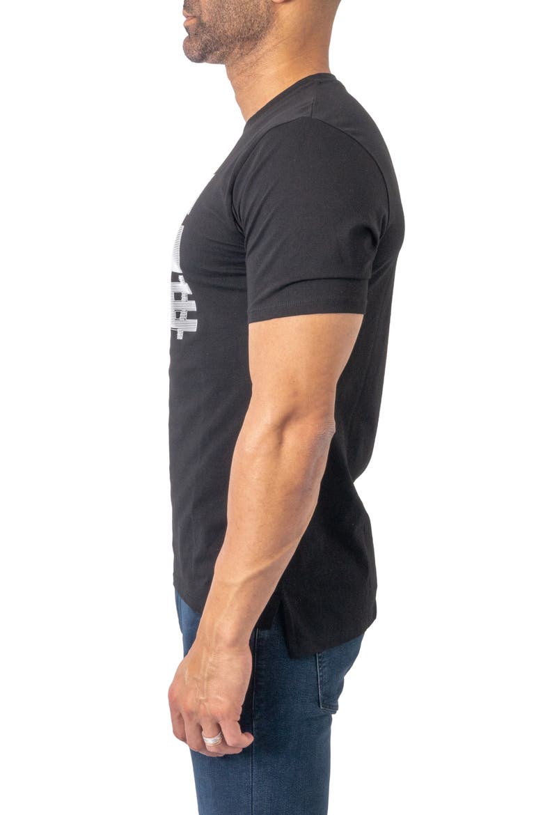 Stretch Cotton Graphic Logo Tee, Alternate, color, BLACK