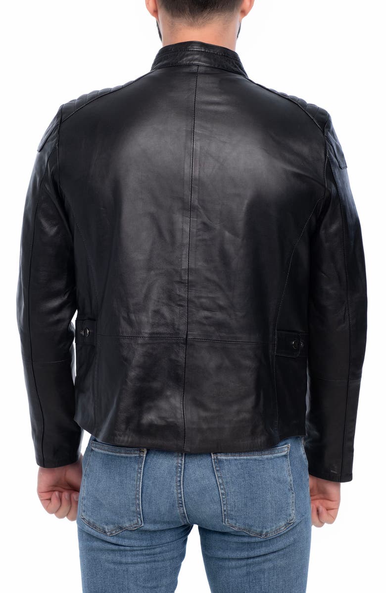 VELLAPAIS Lanier Leather Jacket, Alternate, color, Black