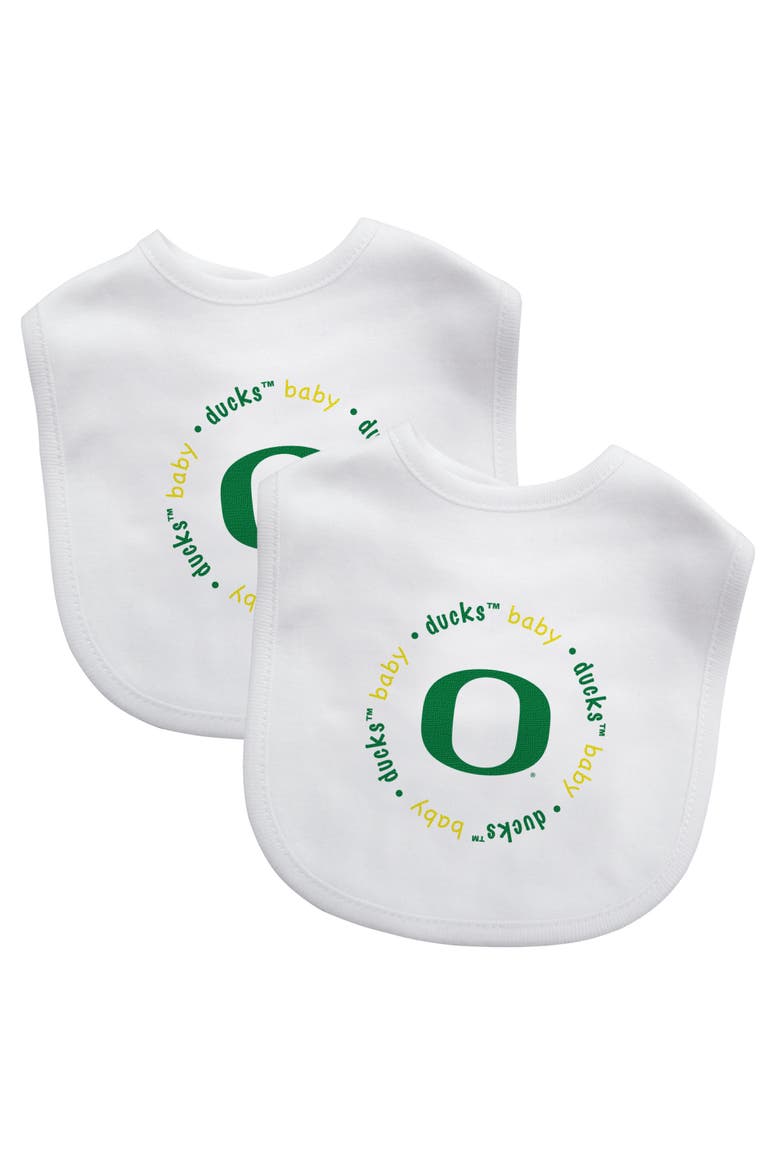 Oregon Ducks - Baby Bibs 2-Pack, Main, color, White