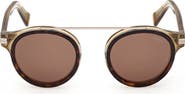 ZEGNA 48mm Small Geometric Sunglasses
