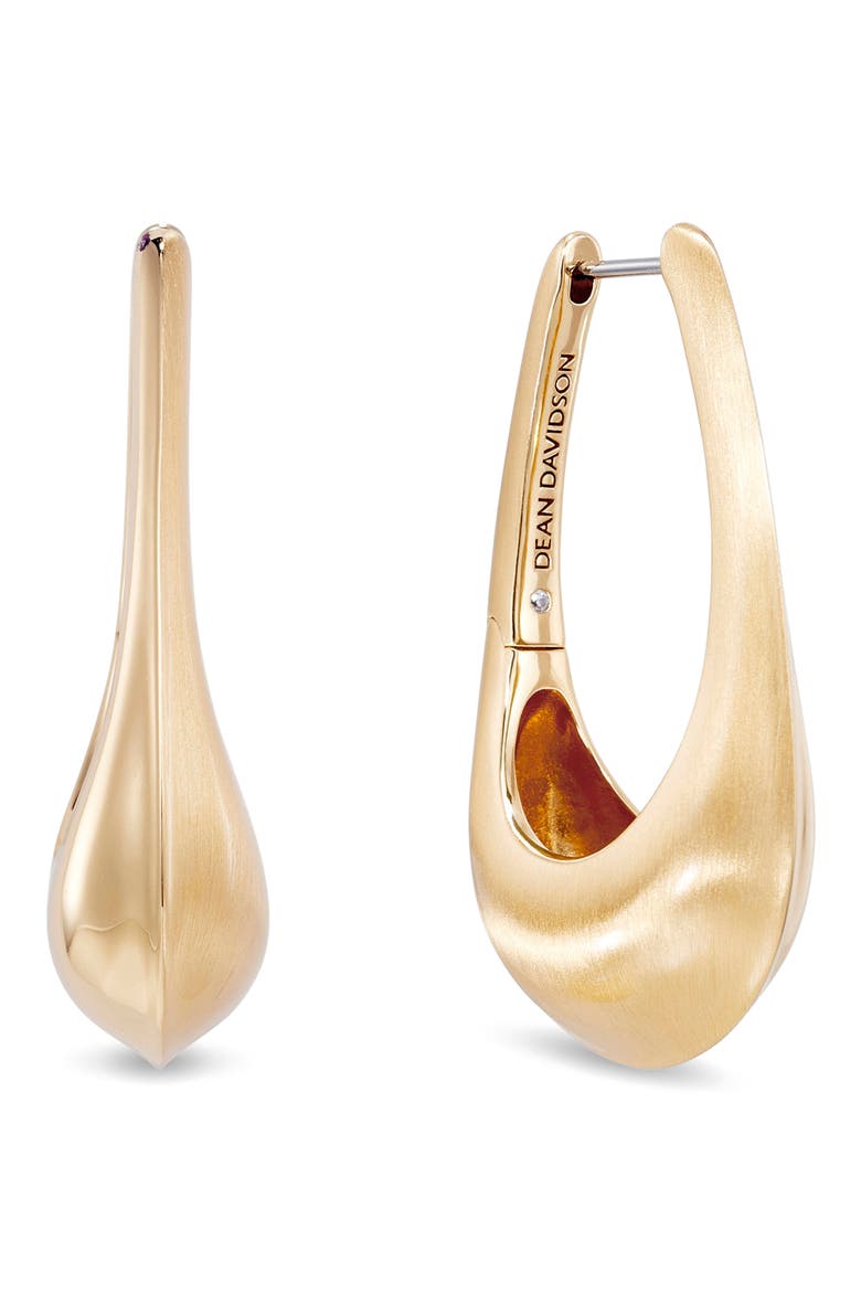 Tao Hoop Earrings, Main, color, GOLD