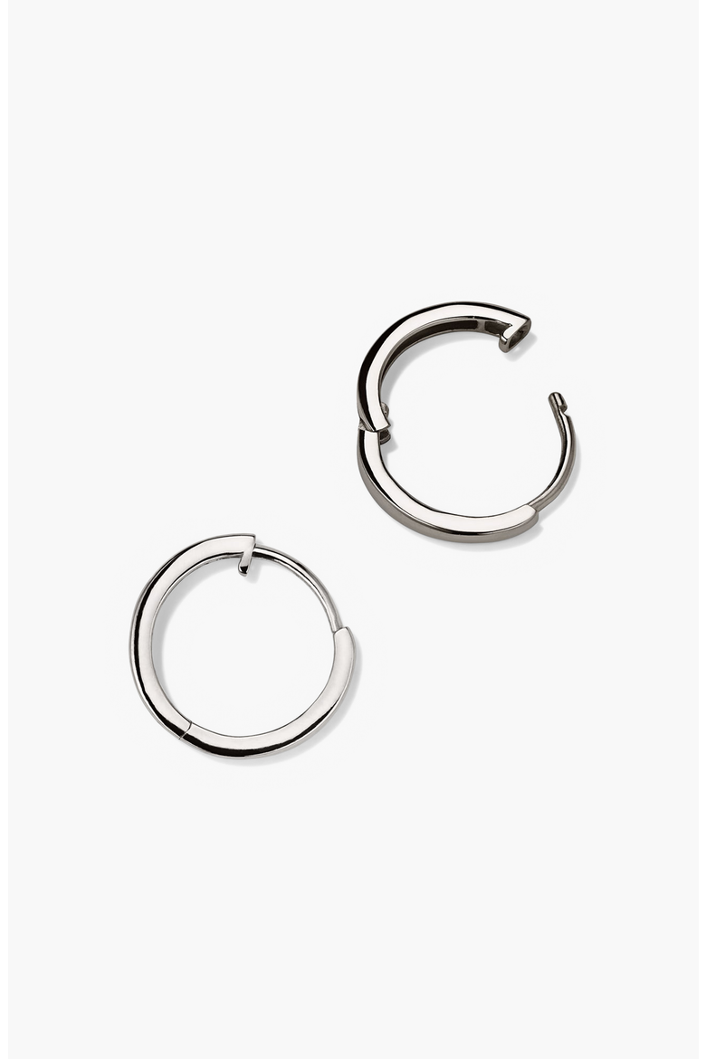 Easy Huggie Hoop Earrings, Alternate, color, 10k White Gold