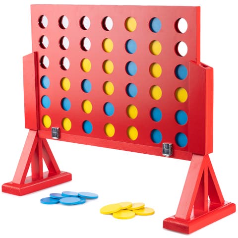 Giant 4 In A Row Wood Game