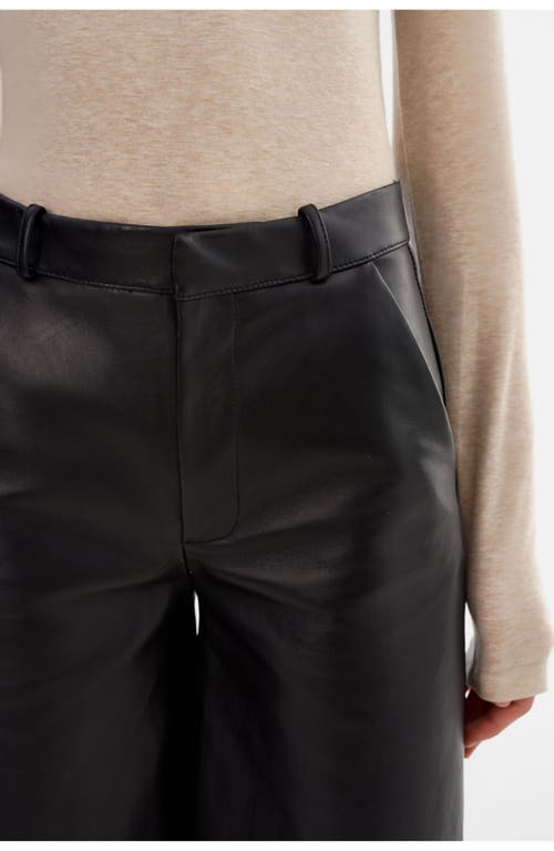 Lamarque Lise | Leather Bermuda Short In Black