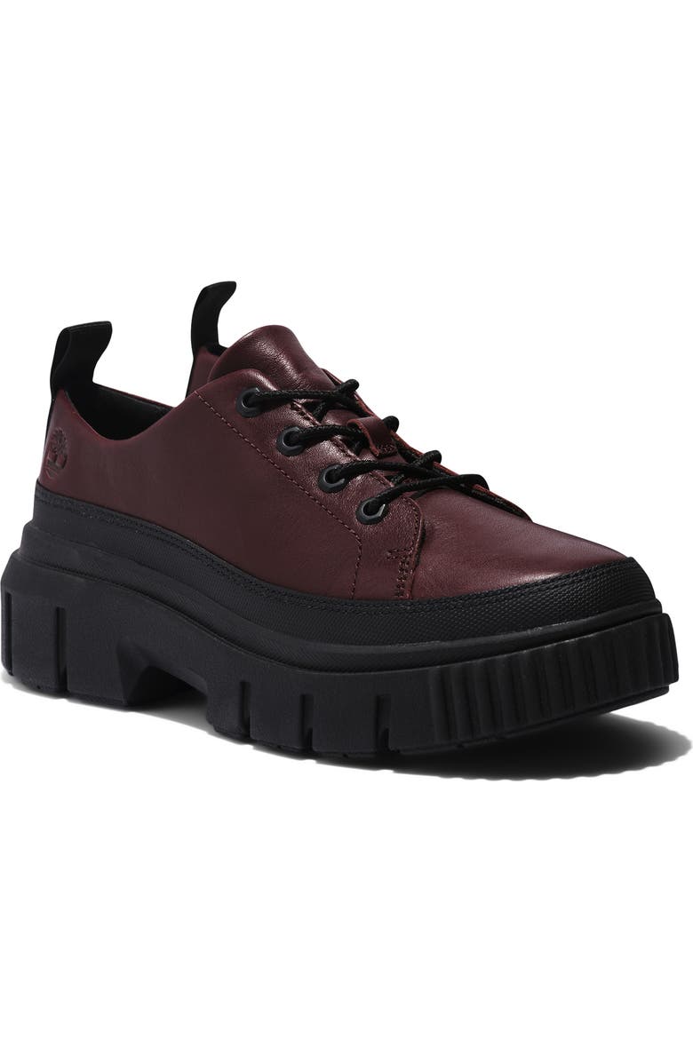 Timberland Greyfield Leather Platform Sneaker, Main, color, Burgundy Full Grain