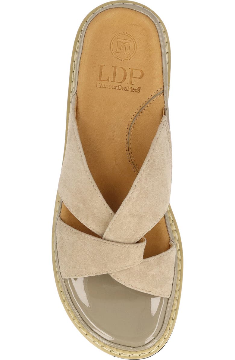 L'Amour des Pieds Deryn Slide Sandal, Alternate, color, Taupe
