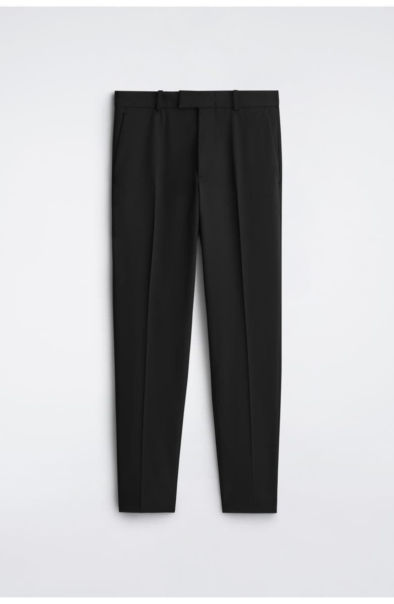 COS Tech-Twill Slim-Fit Straight-Leg Pants, Alternate, color, Black