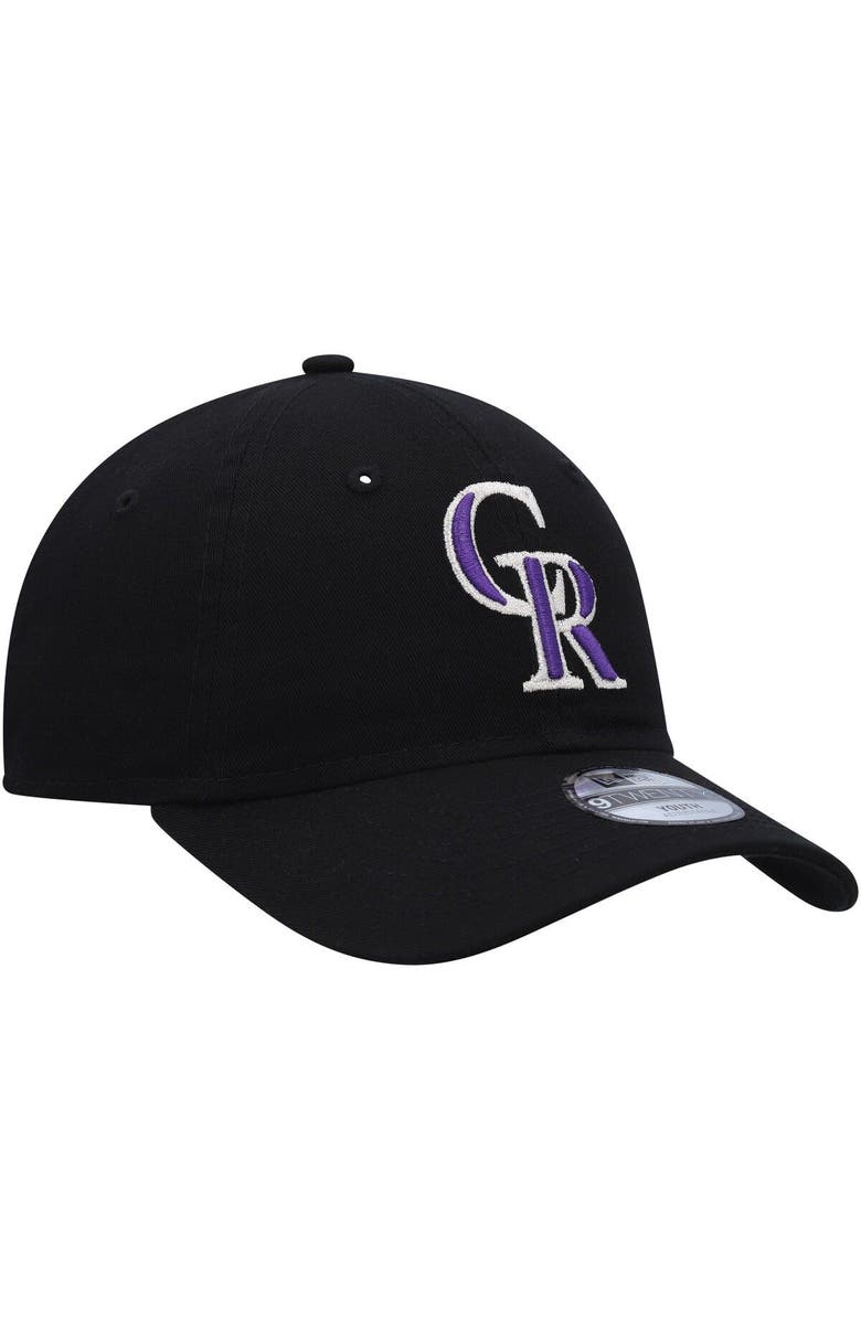 New Era Youth New Era Black Colorado Rockies Core Classic 9TWENTY Adjustable Hat, Alternate, color, 