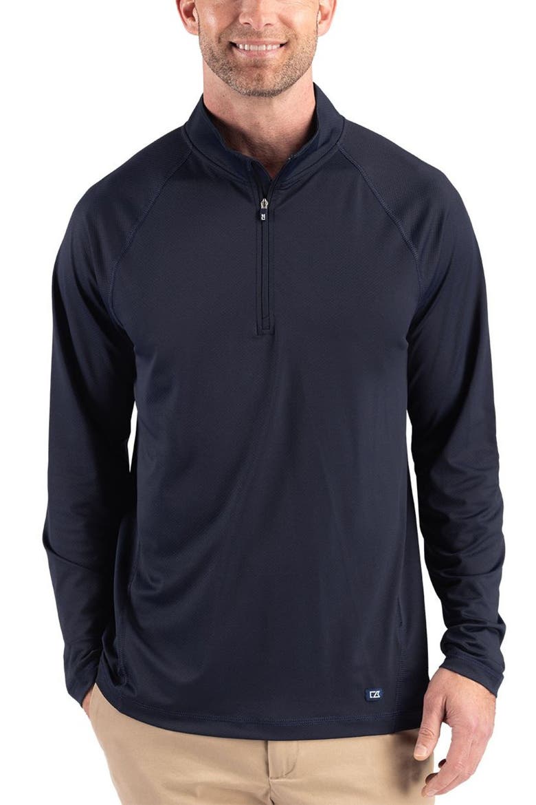 Prospect Epic Confidence Featherlight Performance Quarter Zip Pullover, Main, color, NAVY BLUE