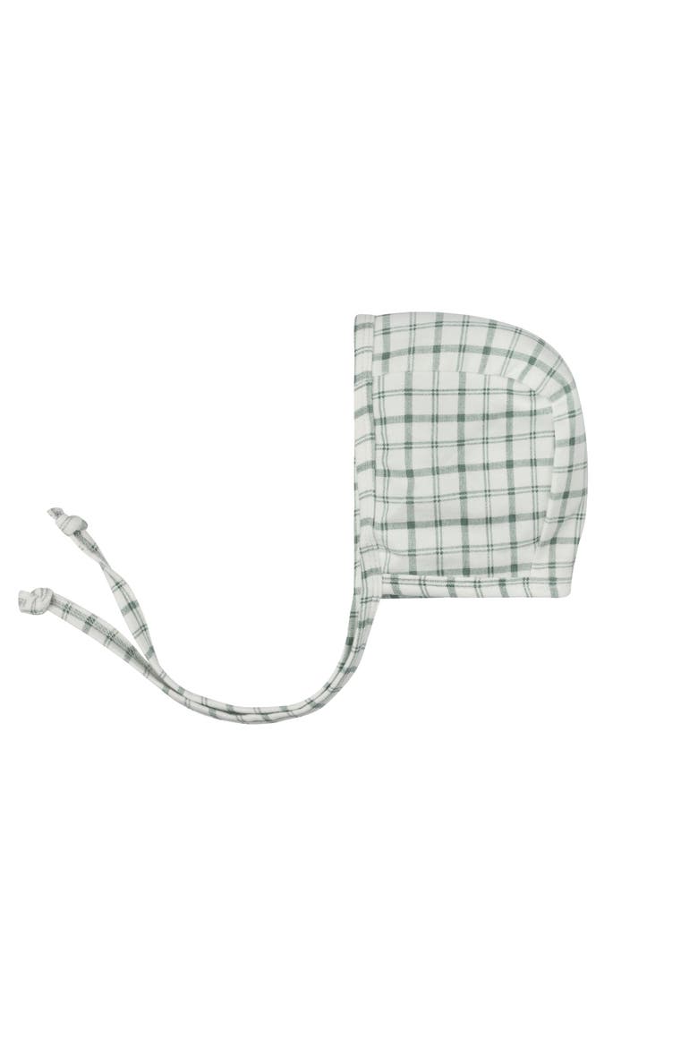 Modal French Terry Plaid Sheep Collection - Footie + Bonnet, Alternate, color, Teal