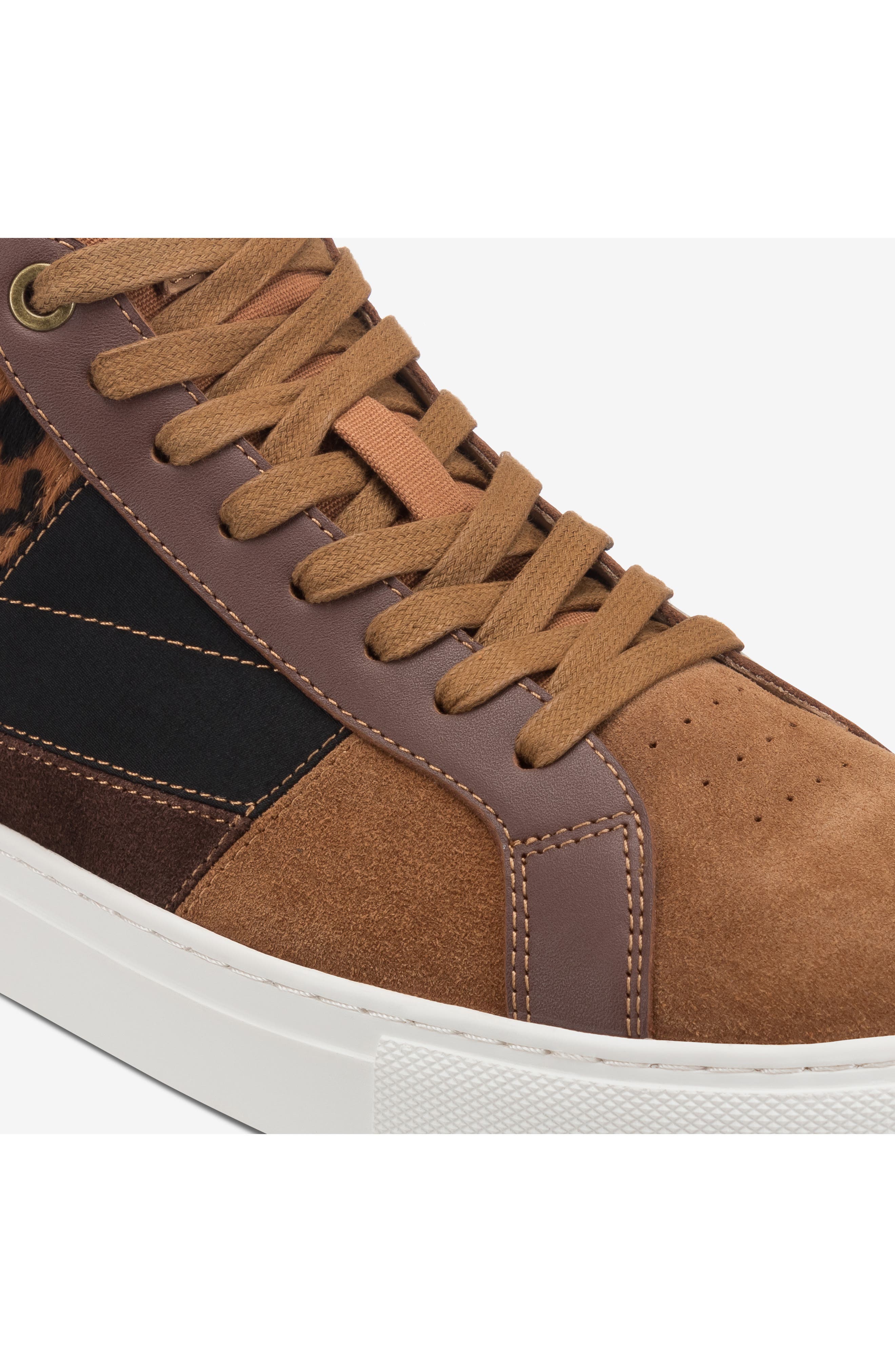 GREATS Royale High Patchwork Sneaker, Alternate, color, Tobacco Multi