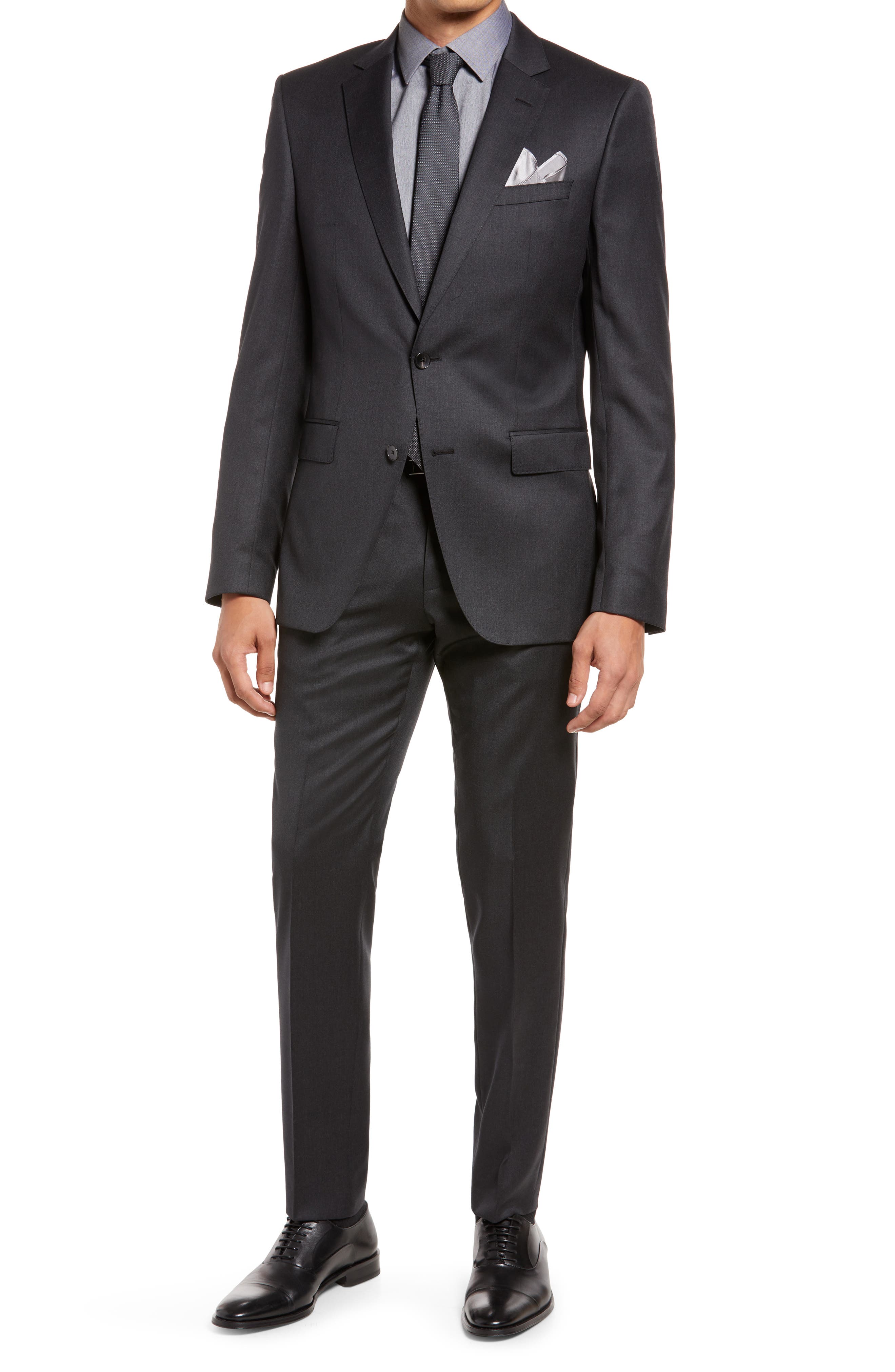 Мужские брюки BOSS Genius Slim Fit Wool Suit Pants — фото 7