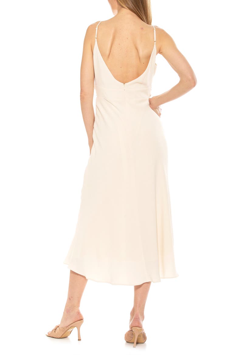 Camila Front Cutout Midi Dress, Alternate, color, IVORY