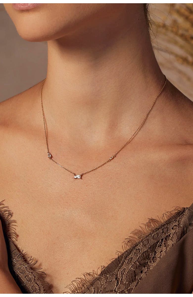 Bearfruit Jewelry Sterling Silver 18k Gold Plated Tressa Necklace, Alternate, color, Gold