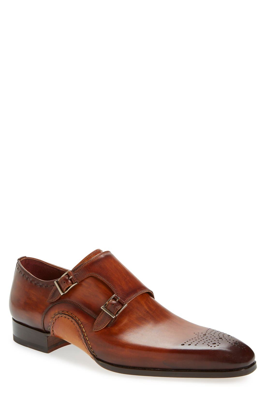 Magnanni 'Apolo' Double Monk Strap Shoe, Main, color, 