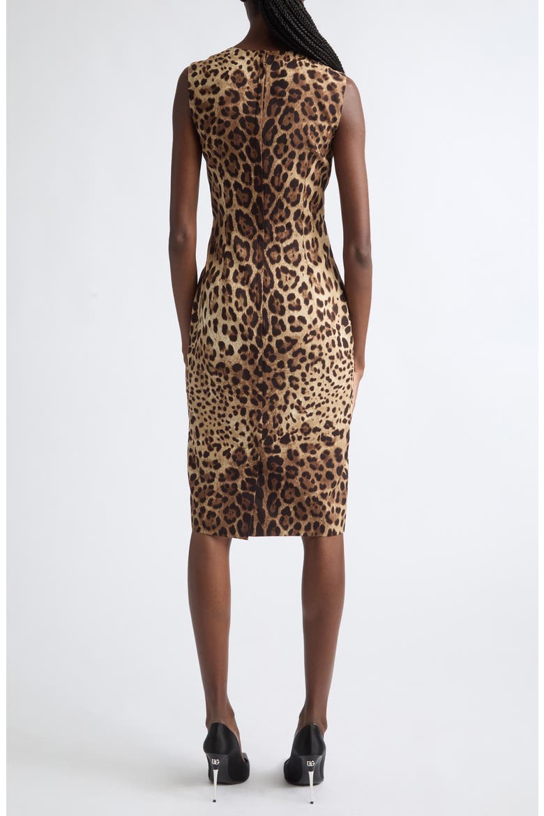 Leopard Print Stretch Silk Charmeuse Shift Dress, Alternate, color, LEO NEW