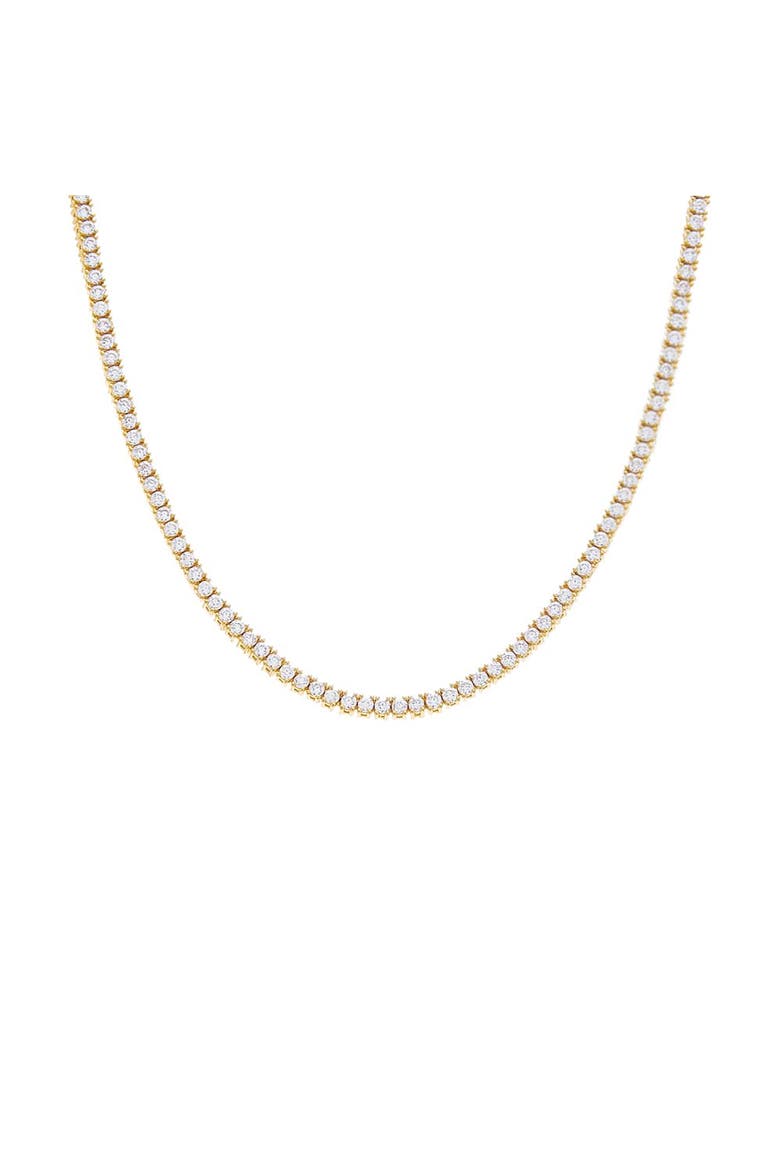 CZ Tennis Necklace, Main, color, Gold 2