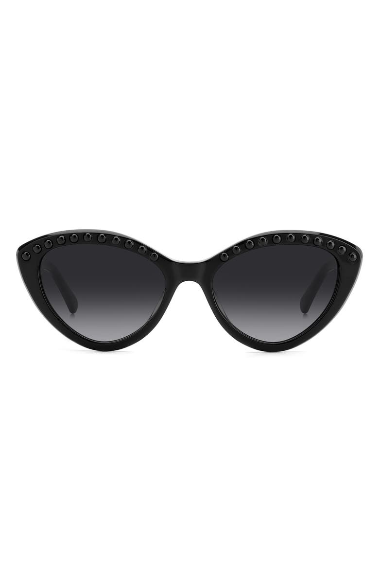 Kate Spade New York junigspear 55mm gradient cat eye sunglasses, Main, color, Black/ Grey Shaded