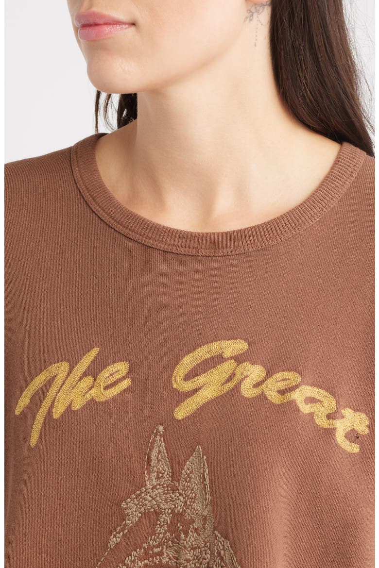 The Teammate Horse Graphic Sweatshirt, Alternate, color, UMBER