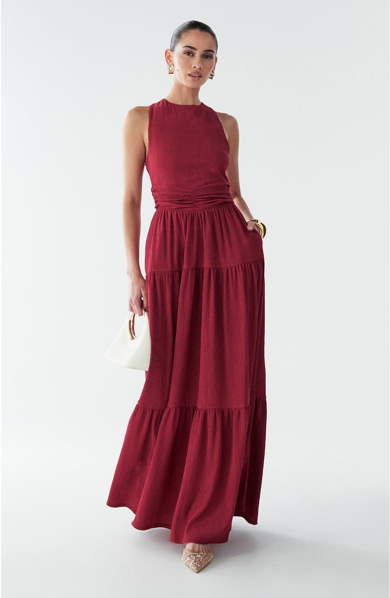 BWLDR Brooks Maxi Dress, Main, color, Burgundy
