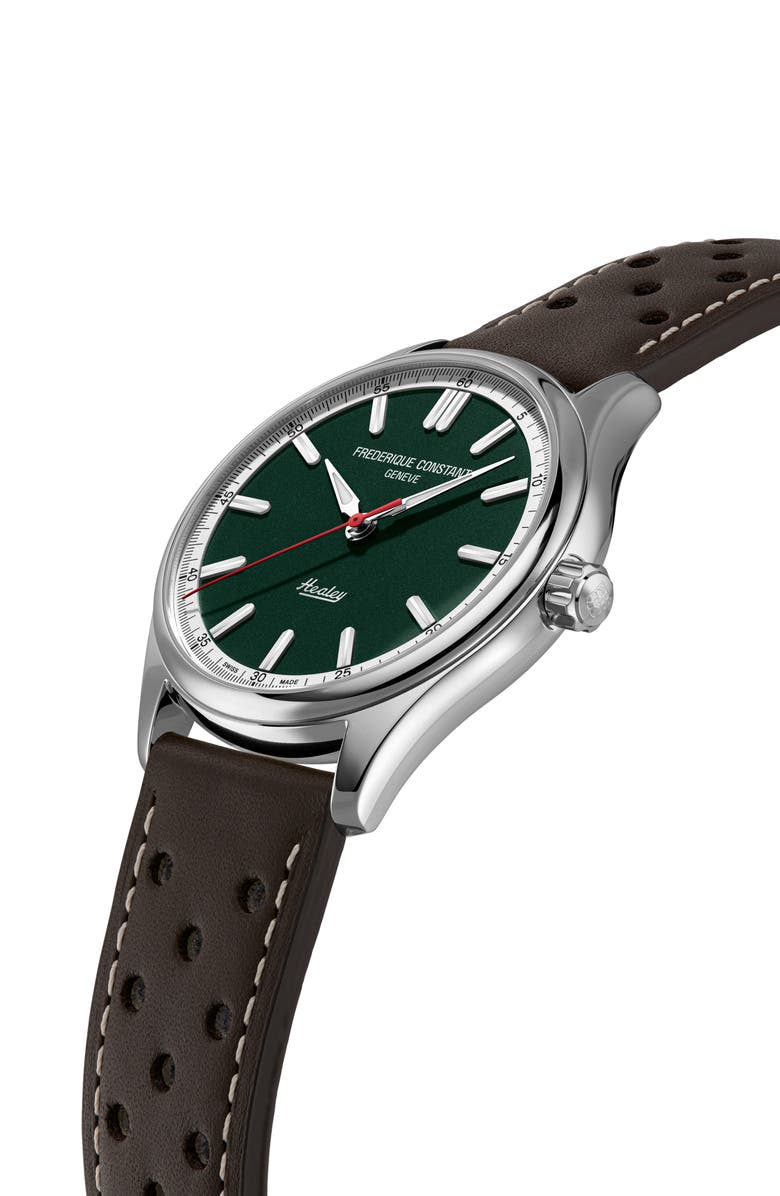 FREDERIQUE CONSTANT Vintage Rally Healey Automatic Leather Strap Watch Gift Set, 40mm, Alternate, color, 