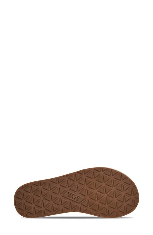 Teva Original Universal Slim Leather Sandal In Burnt Olive