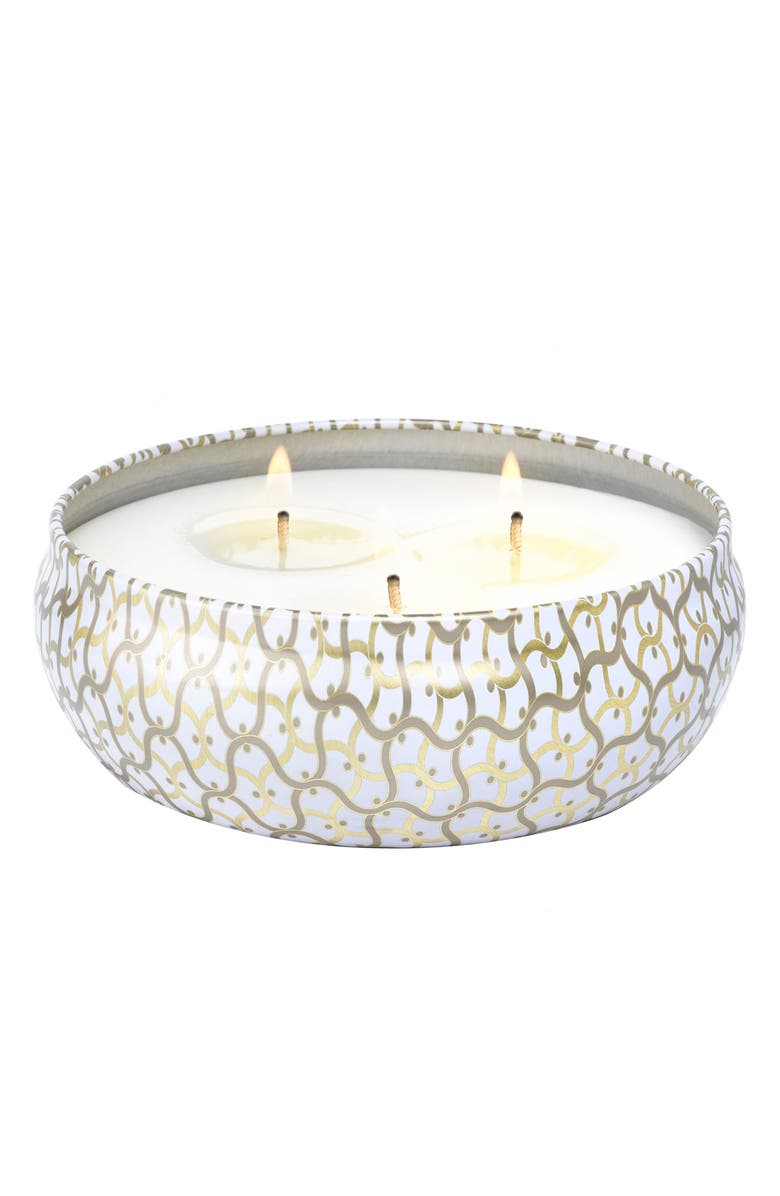 Voluspa Suede Blanc 3-Wick Tin Candle, Alternate, color, Suede Blanc