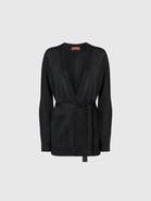 Missoni Lamé Fabric Cardigan With Belt