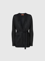 Missoni Lamé Fabric Cardigan With Belt